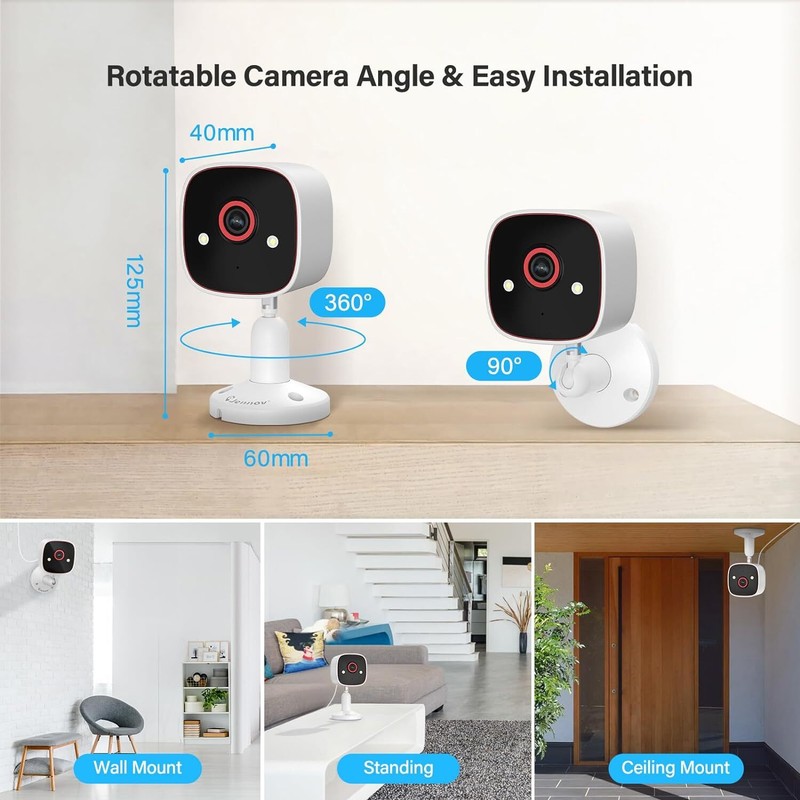 3MP Indoor/Outdoor IP Wireless Security Camera Wifi Color Night Vision Audio gallery