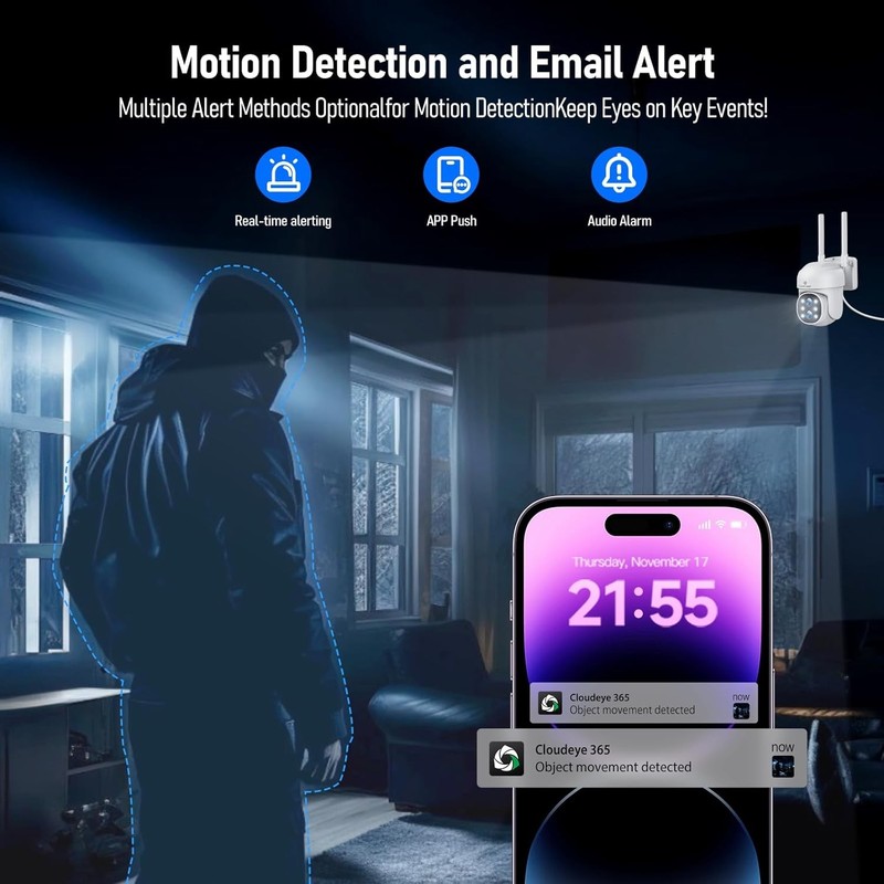Wireless CCTV Camera System with Monitor NVR 4MP WiFi Security Cameras Outdoor gallery