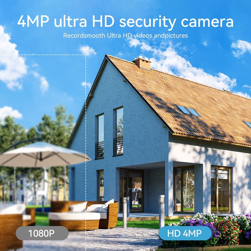 4MP Solar Battery Powered Camera PTZ Wireless Security System 2.4G&5G Monitor gallery