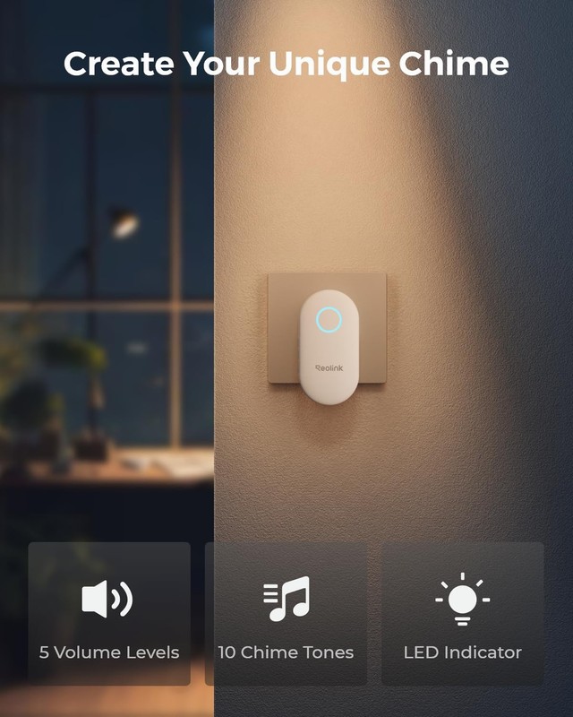 Reolink Digital Chime, Only Compatible with Video Doorbell V2, White gallery