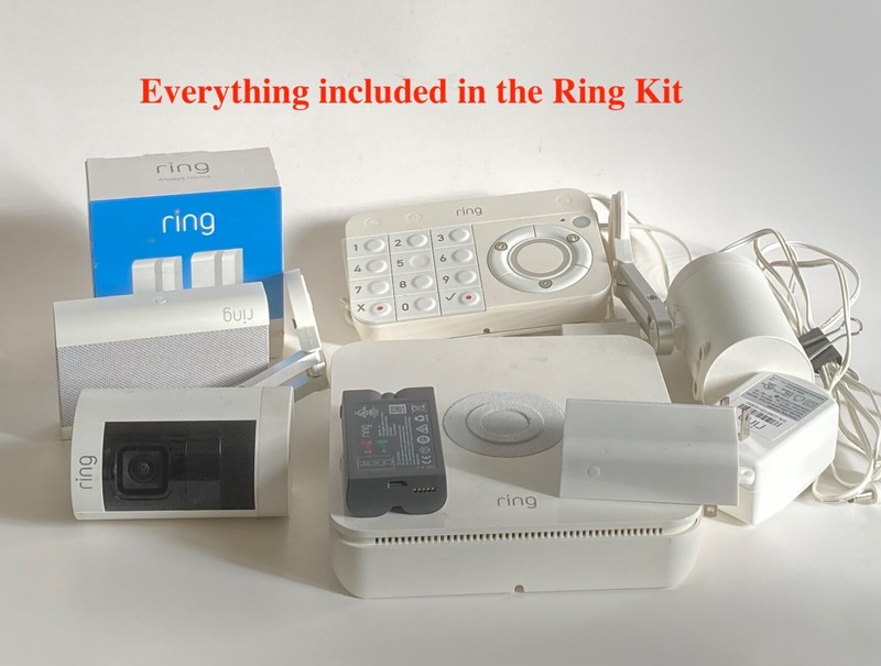Ring Home Security System (used) (9 Piece) incl. 2 wireless cameras & mounts