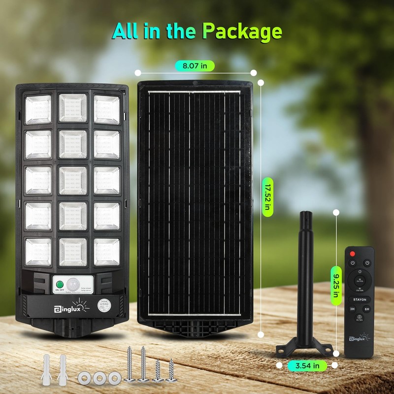 BINGLUX Hog Lights for Night Hunting - 20000LM Solar Green Light Black gallery