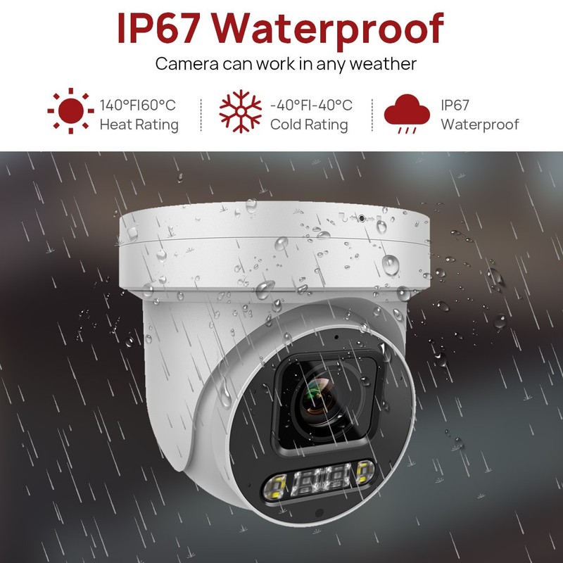 Vikylin 4K 16CH 16 POE CCTV System 8MP 5X Zoom PTZ IP Camera Full Color IR Lot gallery