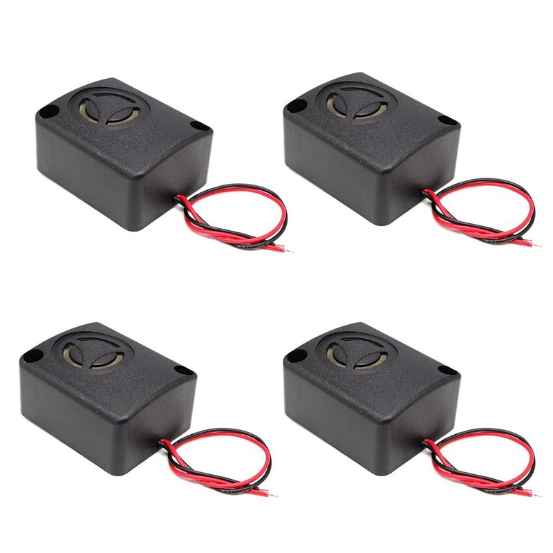 4PCS 110dB Electronic Black Mini Piezo Alarm Siren DC 12V Insurance AntiTheft…
