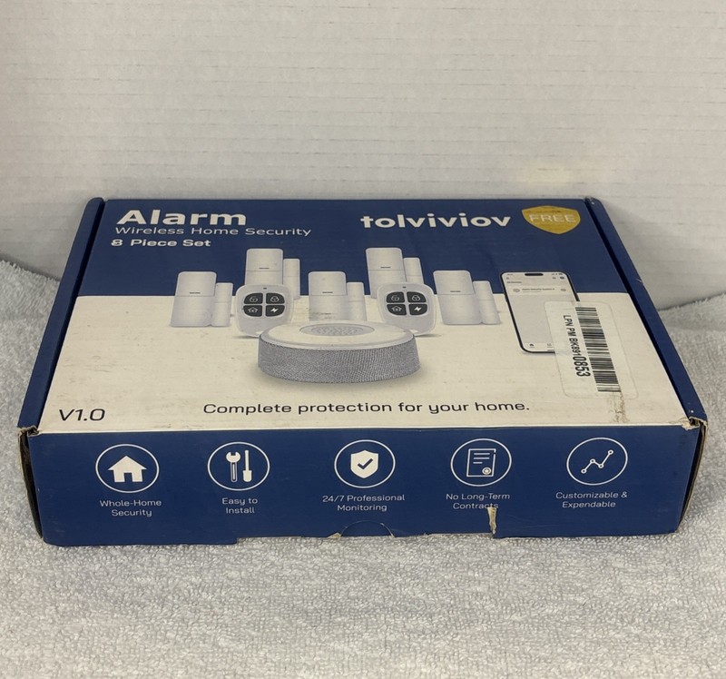 Tolviviov Alarm Wireless Home Security 8 piece set Complete Protection NIB gallery