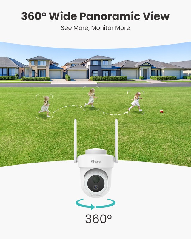 Camstro 4K Wireless Solar Battery Powered Security Camera System Auto Tracking gallery
