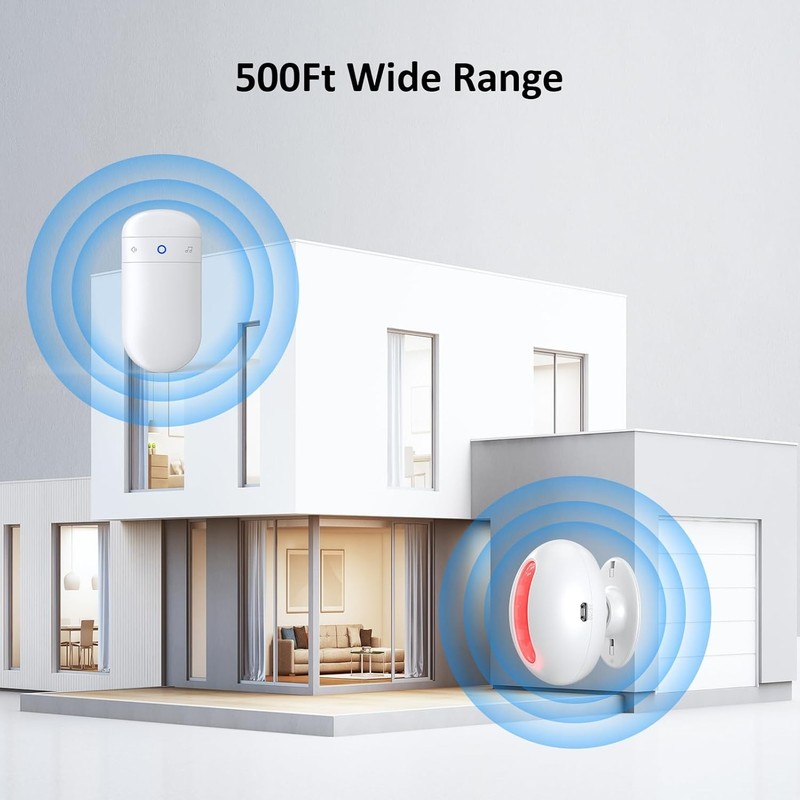 Wireless Motion Sensor Doorbell -Indoor 1 Receiver 1 Sensor, White gallery