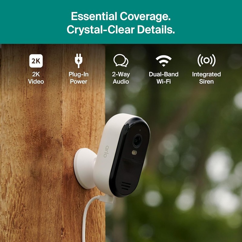 Plug In Outdoor Camera with Color Night Vision and Two Way Audio Functionality gallery