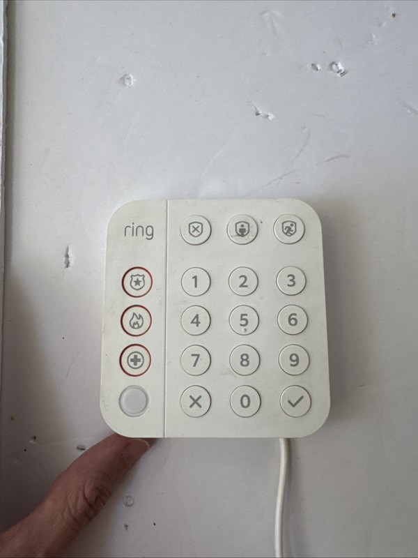 Ring Alarm Keypad (2nd Gen) Model 5AT2S7 Z-Wave Plus w/ Power Adapter Works