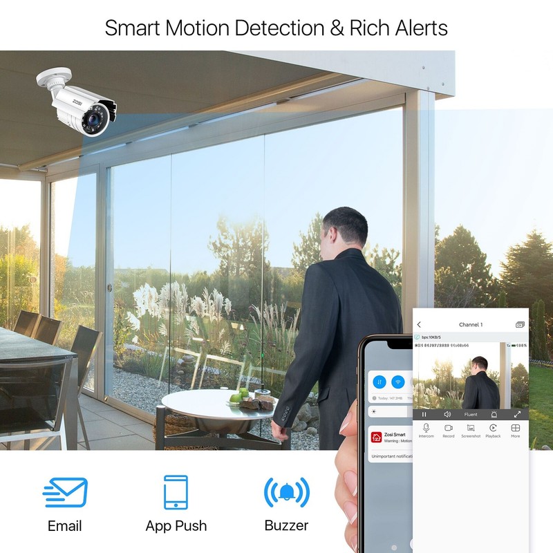 ZOSI H.265+16CH 5MP Lite DVR 1080P CCTV Home Security Camera System Motion Track gallery