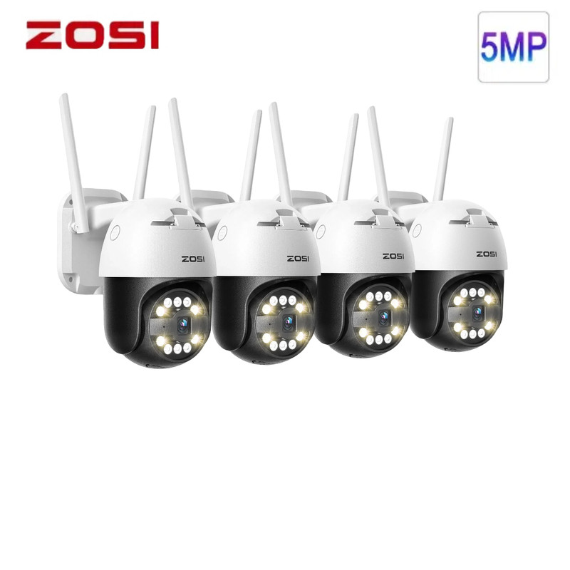 ZOSI 5MP Wireless Security Camera PT WiFi Audio Outdoor AI Human Detection
