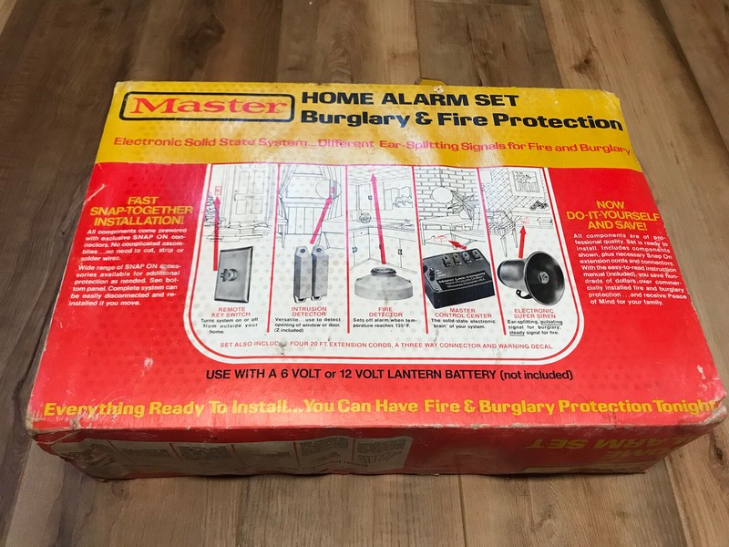 Vintage/rare Master Home Alarm Set Burglary & Fire Protection Model 2303-hts