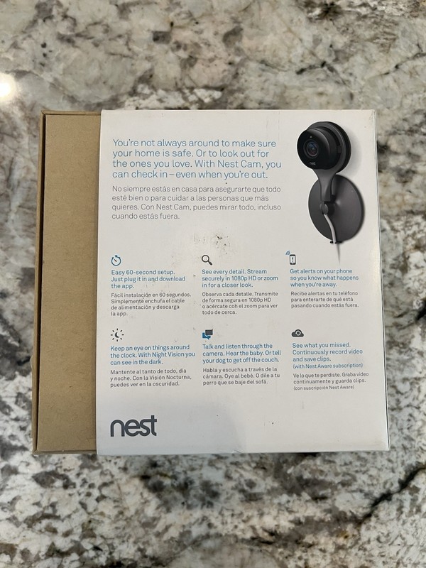 NEST Cam Indoor Smart Security Camera Model NC1102ES gallery