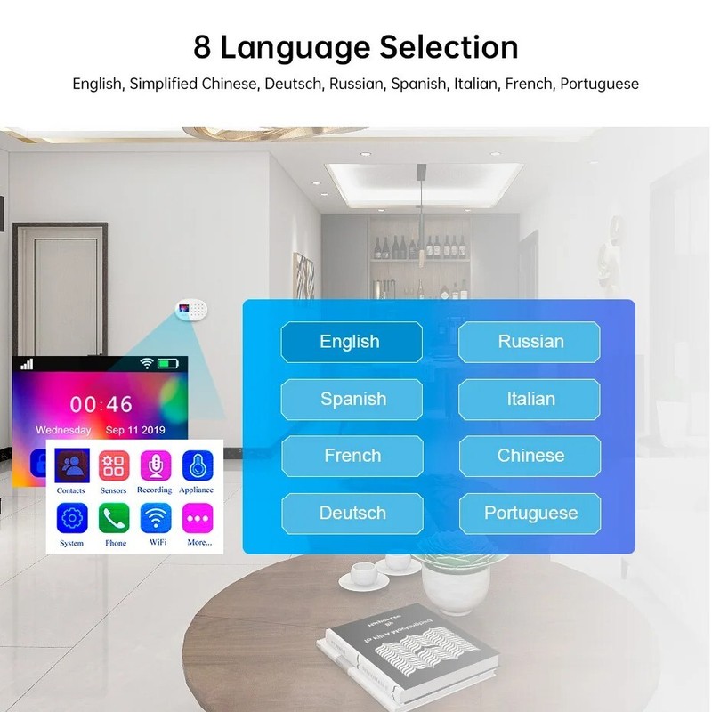 Alarm Security System For Smart Home Burglar WiFi GSM App Motion Sensor Kit gallery