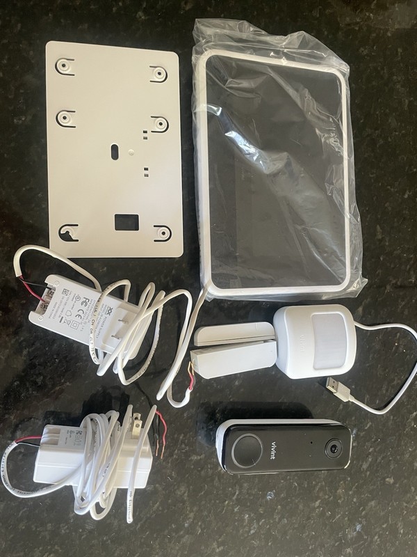 Vivint Home Security System Bundle- Control Panel, Doorbell Cam + 2 Sensors