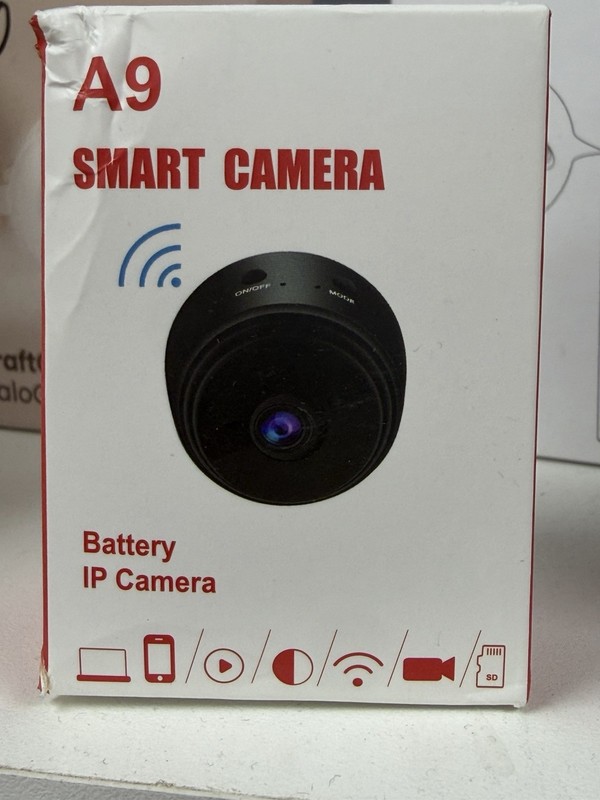 A9A-CC Wi-Fi Battery IP Camera SD Card Support Black Surveillance