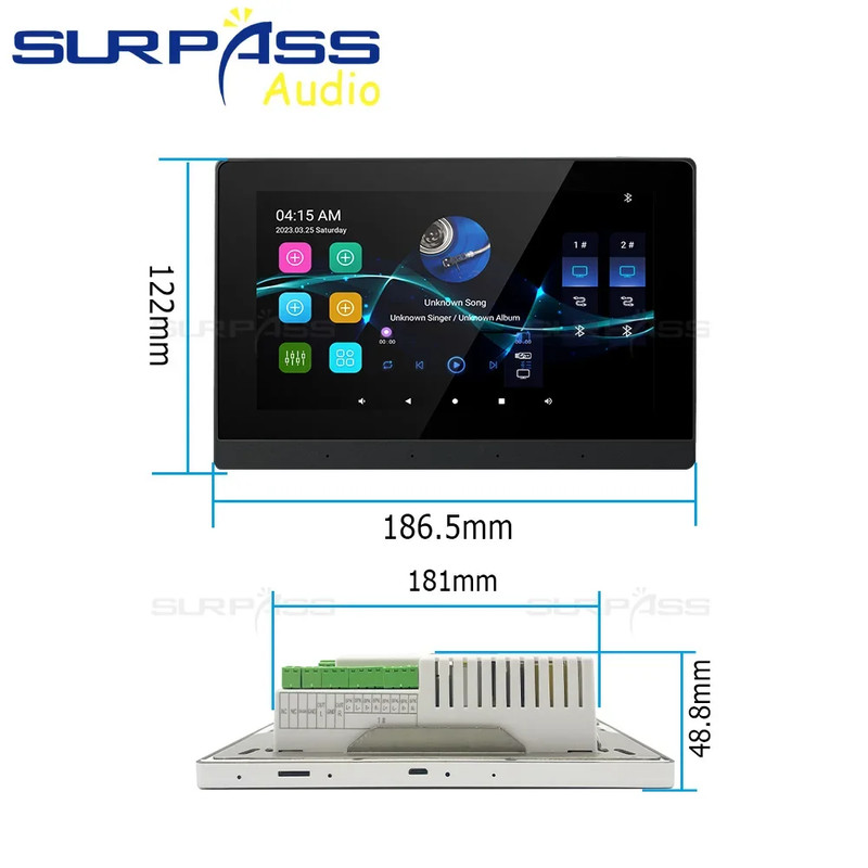 Android 11 System 7Inch 30W Wifi Bluetooth Smart Music Amplifier Background Sup gallery