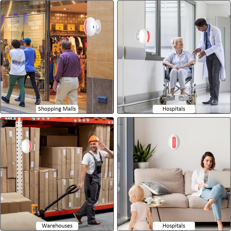Wireless Motion Sensor Doorbell -Indoor 1 Receiver 1 Sensor, White gallery