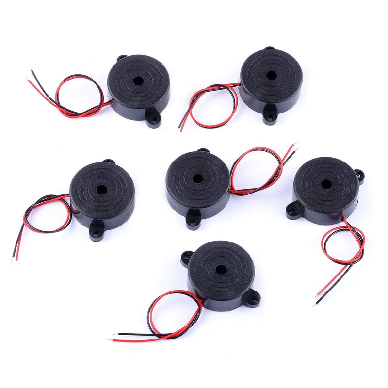 6Pcs 100dB Electronic Buzzer Alarm Sounder Continuous Sound Beep (Pack of 6) ...