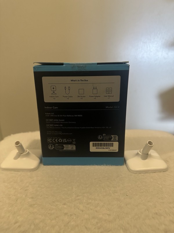 GNCC GC2 Indoor Cam 2-Pack Wi-Fi 1080p Full HD White Alexa/Google gallery
