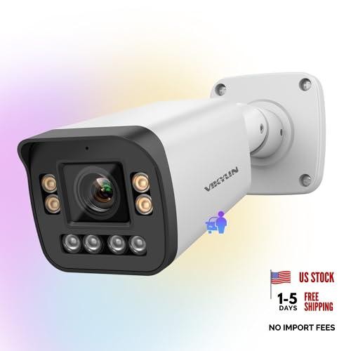 4K Optical Zoom IP Camera/8MP Full Color 5X Outdoor Varifocal Pearl White