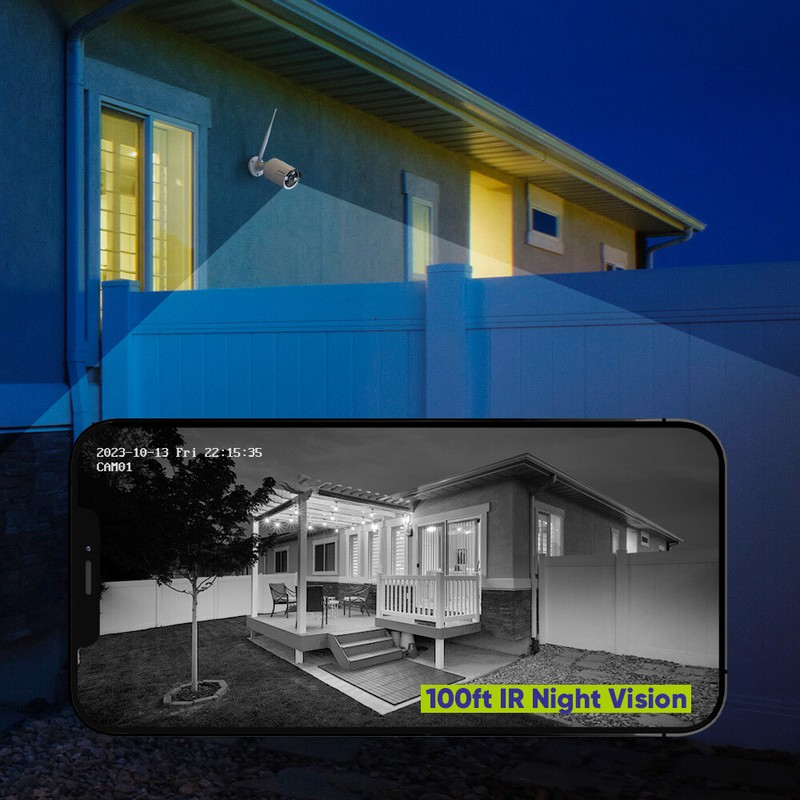 SANNCE Wireless Security Camera System CCTV 5MP 8CH NVR 2 Way Audio Human Detect gallery