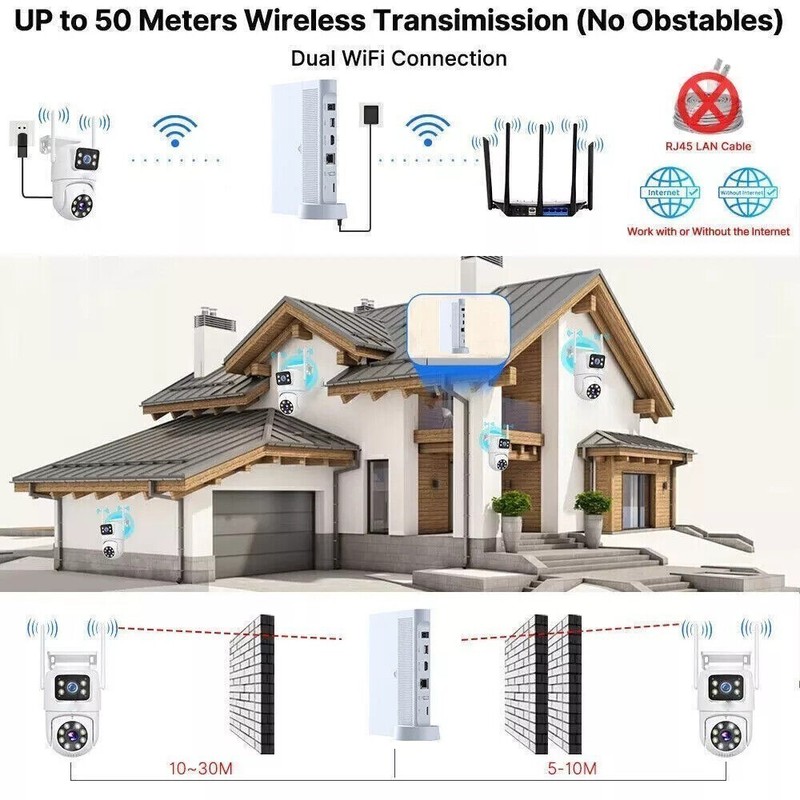 Wireless Security Camera System Outdoor 24/7 Surveillance Motion Alert 10CH NVR gallery