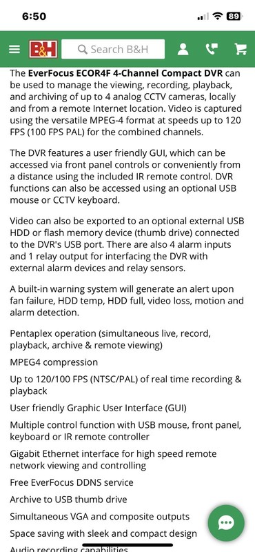 Everfocus ECOR264-4F2 4-Channel DVR gallery