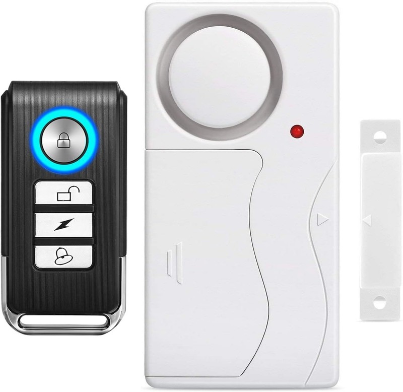 105dB Anti-Theft Wireless Door Alarm with Remote Control and Easy Install