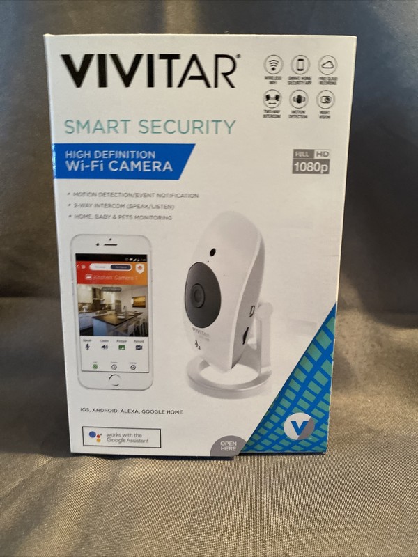 Vivitar Home Security Wi-Fi Camera - White Color - Full HD 1080p IPC113-WHT