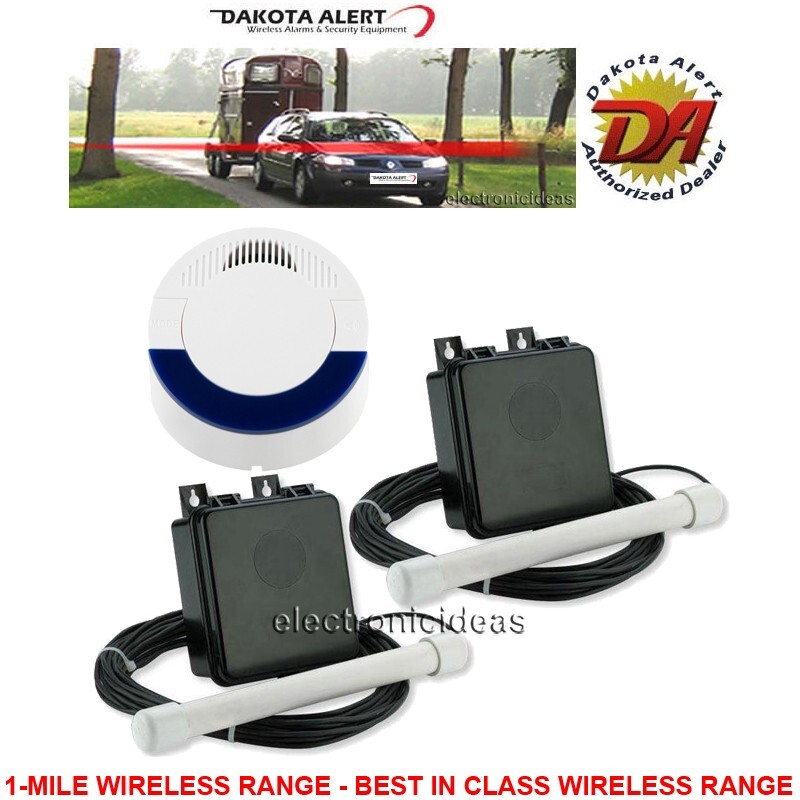 DAKOTA ALERT DCPA-4000 2 WIRELESS VEHICLE DETECT PROBES DRIVEWAY SECURITY ALARM