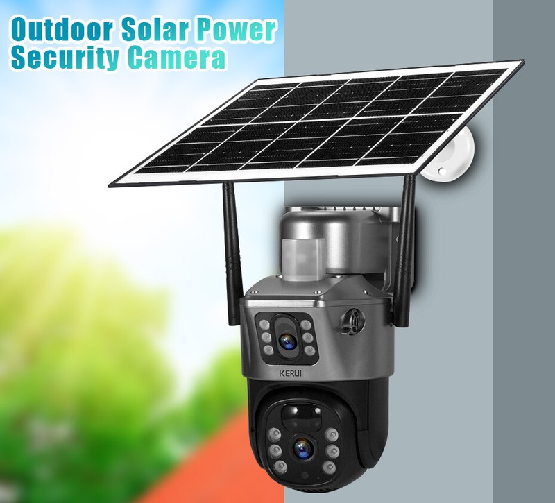 Solar Battery Powered Wireless WiFi Outdoor Pan/Tilt Home Security Camera System gallery