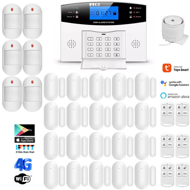 L27 WiFi+US 4G Wireless Smart Home Security Alarm System+Alexa+Google+TUYA APP