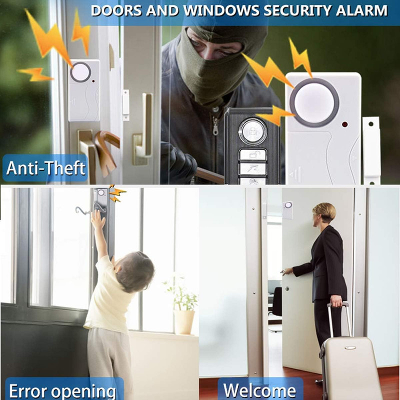 Wireless Remote Door Alarm, Windows Open Alarms, Magnetic Security Sensor, Pool gallery