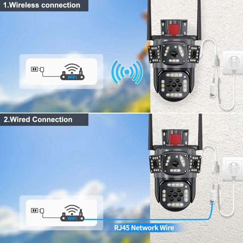 NEW Camara De Seguridad 4K Wifi Inalambricas Para Exterior Con Vision Nocturna gallery