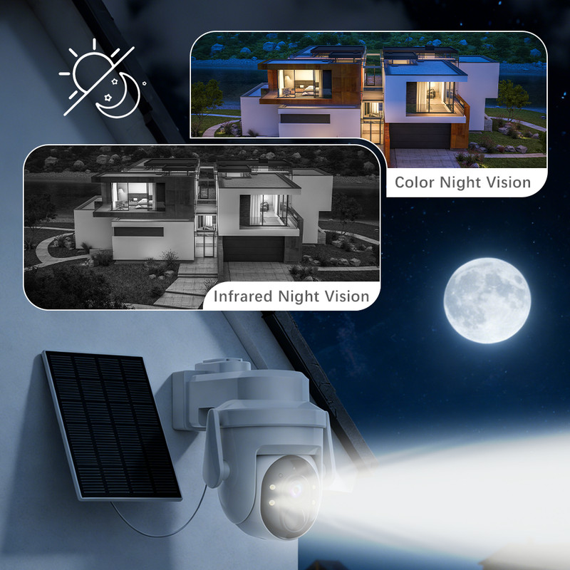 Solar Camera 1/3P Wireless WiFi Outdoor Solar Battery Security Camera Smart Home gallery