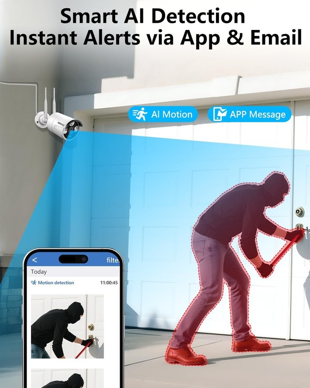 2026 Wireless WiFi Outdoor Security Camera System NVR gallery