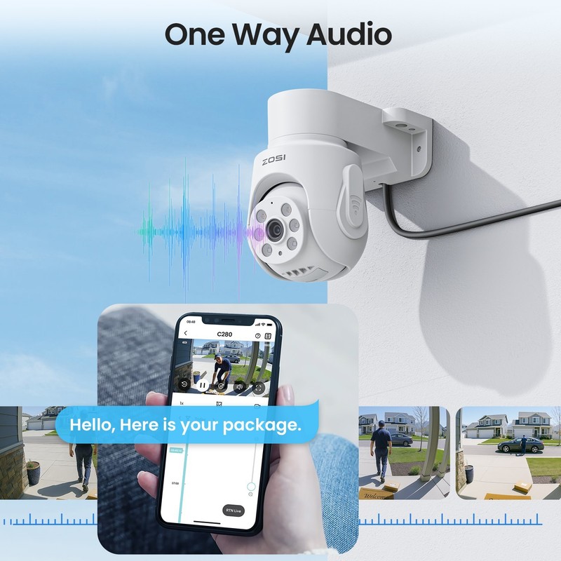 ZOSI 8CH 5MP DVR 4PCS PT Security 1080P Camera IP66 Outdoor System Night Vision gallery
