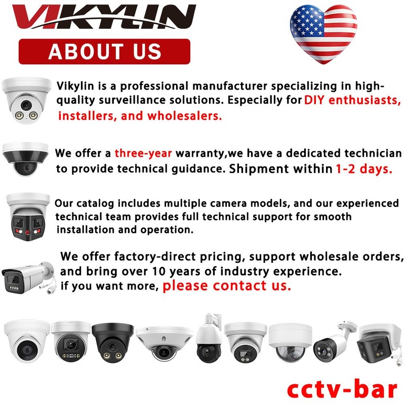 Vikylin 16CH NVR POE 24h Color 2-Way audio 8MP 4K Security Camera Systems MD Lot gallery