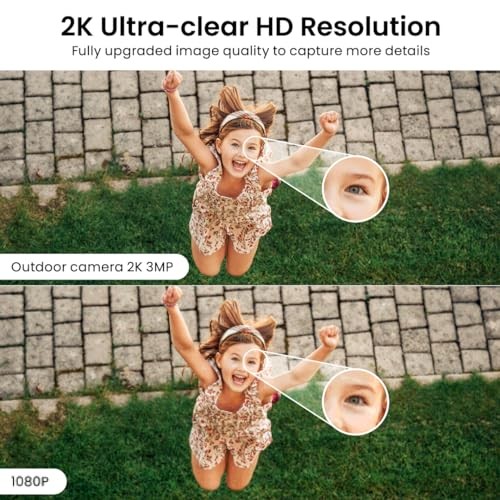 2K Cameras for Home Security-Outdoor/Indoor Camera for C1-White-4pack-2.4G gallery