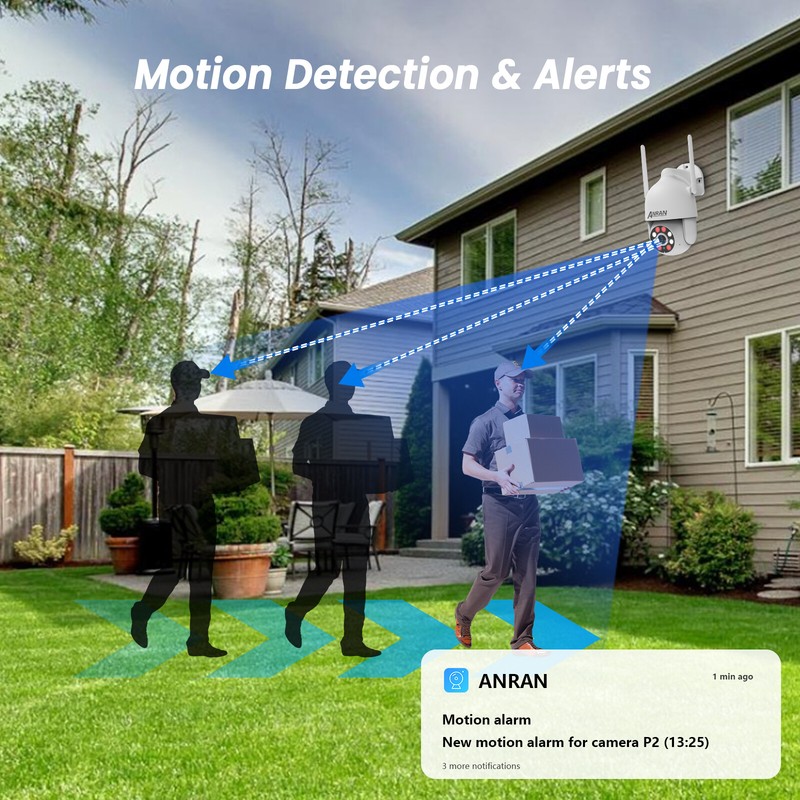 ANRAN 8MP 4K PoE Home Security Camera System Outdoor 8CH NVR 2 Way Audio 4TB HDD gallery