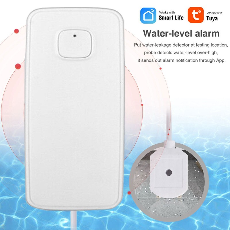 Smart TUYA APP WIFI Water Leak Overflow Sensor Home Alarm Flood Leakage Detector