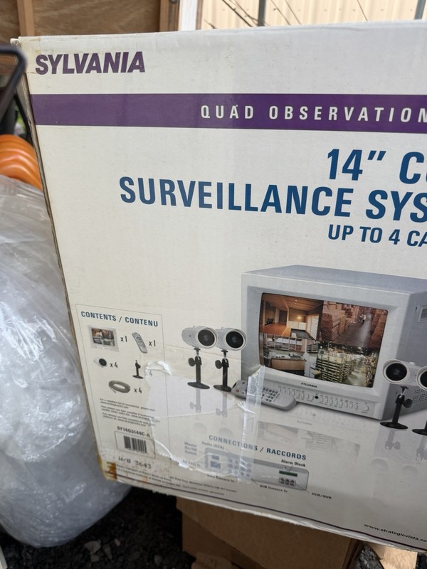 Sylvania 14” Color Surveillance System Up To 4 Cameras Quad Observation System gallery