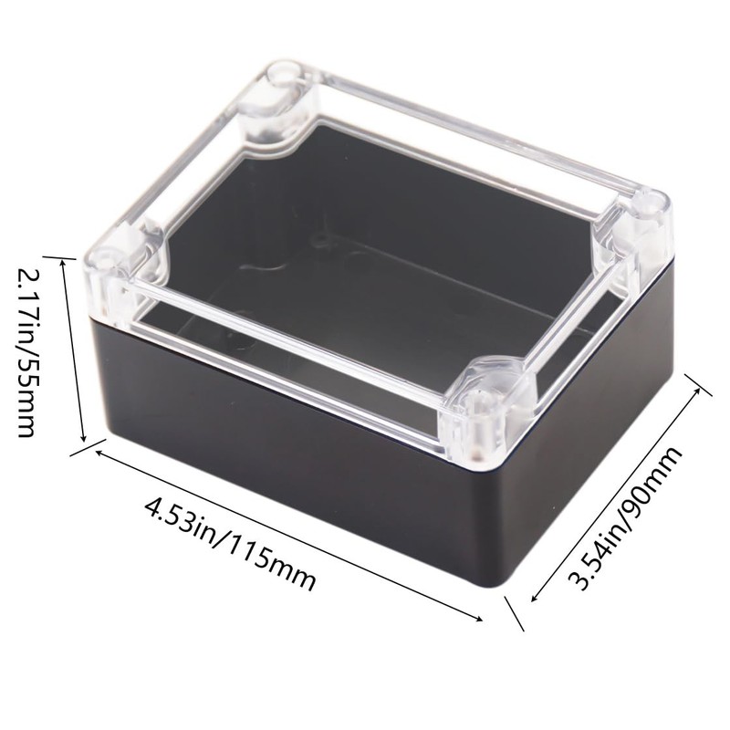 Otdorpatio Project Box IP65 Waterproof Junction 4.53"x3.54"x2.17", Clear gallery