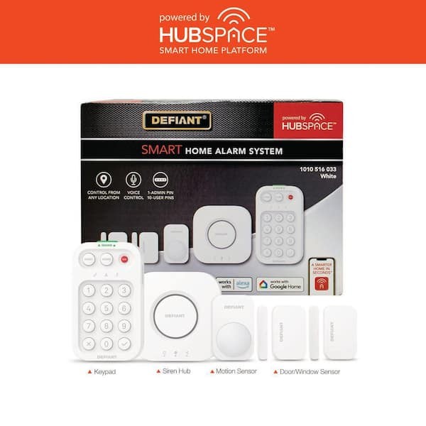 New Defiant 1010 516 033 Self Monitored Smart Home Alarm System Powered Hubspace