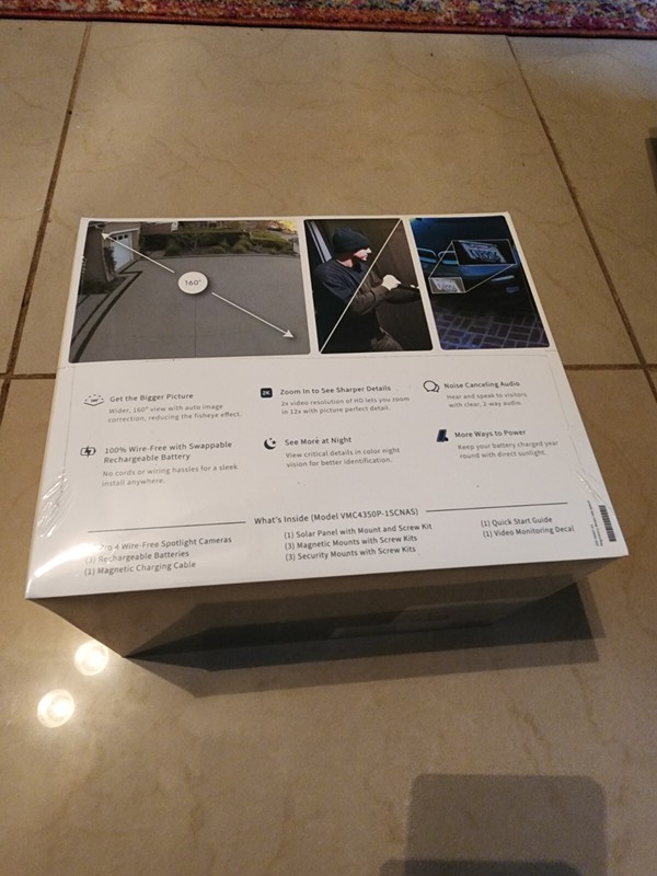 Arlo Pro 4 Spotlight Camera - White, Set of 3 with Solar Panel gallery