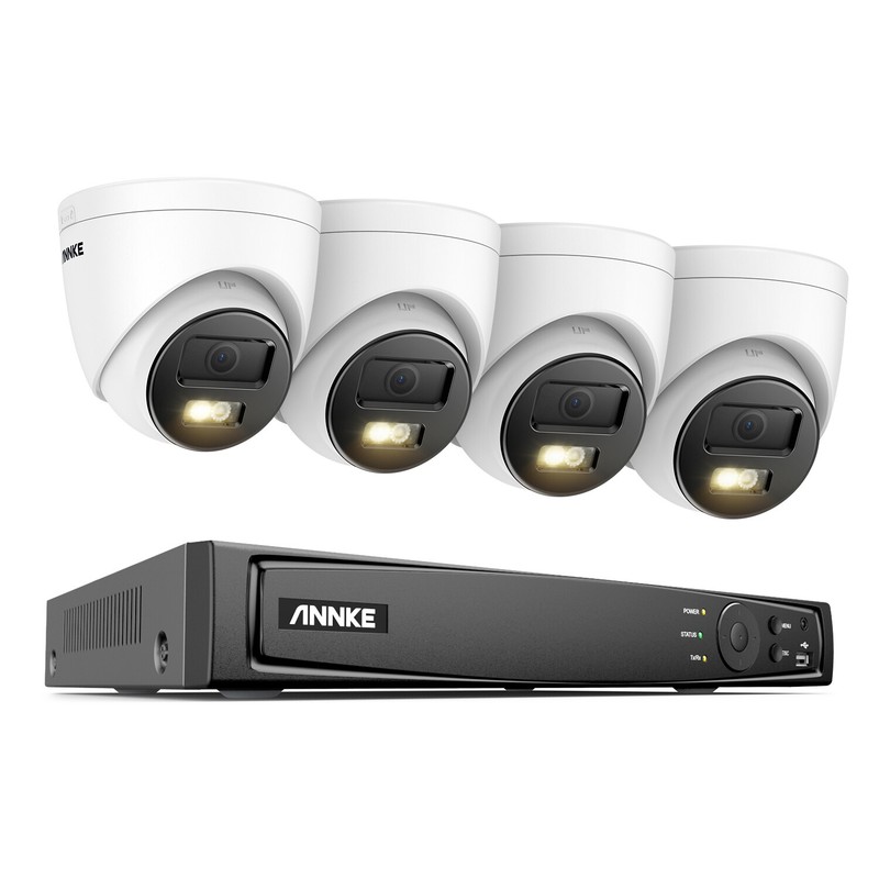 ANNKE 8CH 12MP Audio PoE Security IP Camera System Outdoor Color Night Vision