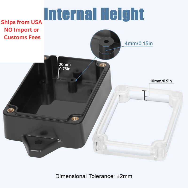 LMioEtool Junction Box with Clear Cover IP65 3.2"x 2.2"x 1.3", 2 packs gallery