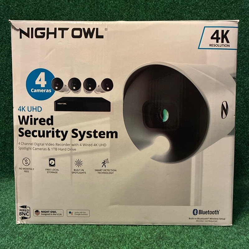 4K Night Owl Surveillance System – 4 Channel, 1TB Hard Drive, Bluetooth, DVR