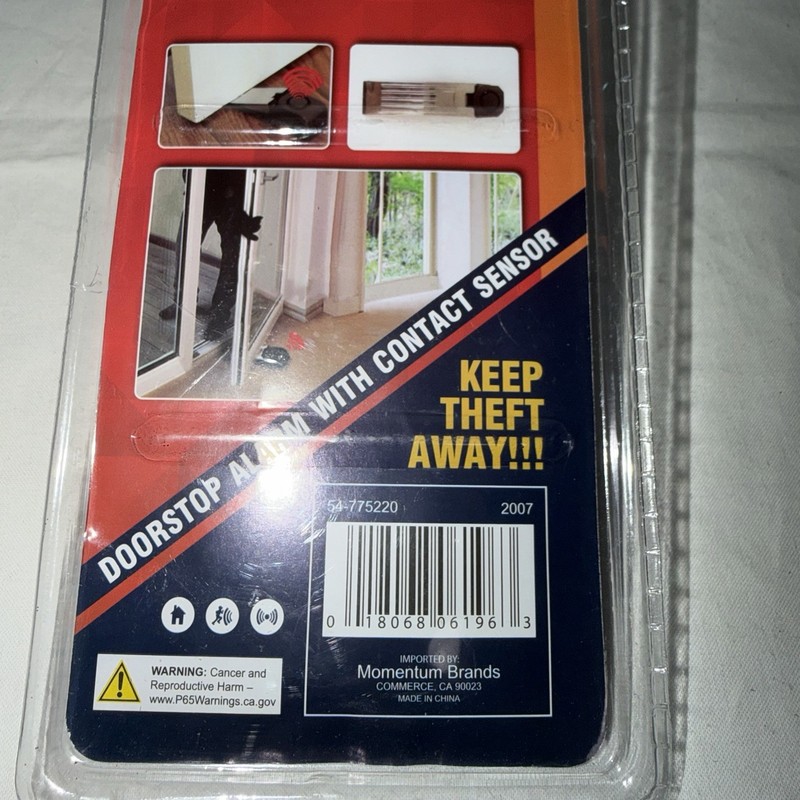 Door Stop Security Alarm Wedge Stopper Portable Home Travel Anti‑Theft NIP gallery
